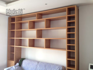 MSM028 |Parete attrezzata in legno ciliegio