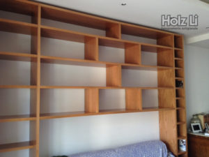 MSM028 |Parete attrezzata in legno ciliegio